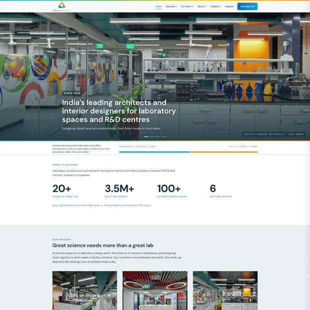 Arena Consultants website