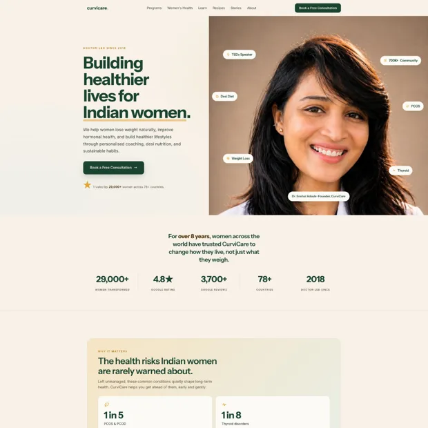 CurviCare website