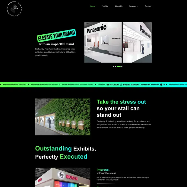 First Rain Exhibits website